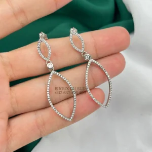 White stone Earring - Bijoux du sud