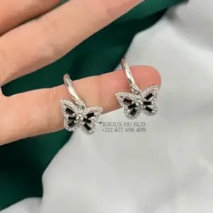 Black stone Earring - Bijoux du sud